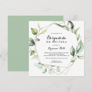 Invitación Gimnasio Elegante Dorado Verde Dorado Ducha Españo