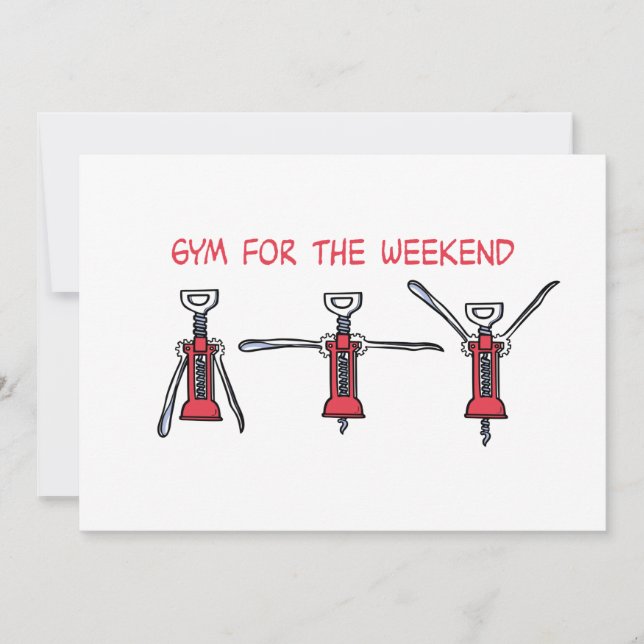 Invitación Gimnasio para el fin de semana (Anverso)