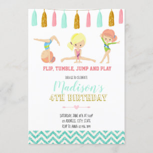 Invitación gimnástica Purpurina