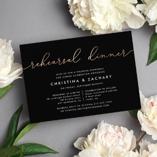 Invitación Gin Lane   Cena moderna de simulación de cobre