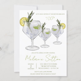 Invitación Gin & Tonic, Cocktail, Bebidas, Ducha nupcial