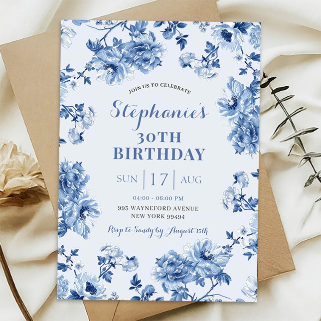 Invitación Ginger Jar lemon Chinoiserie Cualquier cumpleaños  (Subido por el creador)