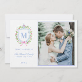 Invitación Ginger Jar y los Navidades Berries Escudo Monogram