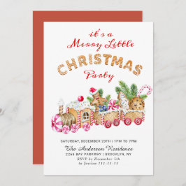 Invitación Gingerbread Cookie Merry Pequeños Navidades Fiesta