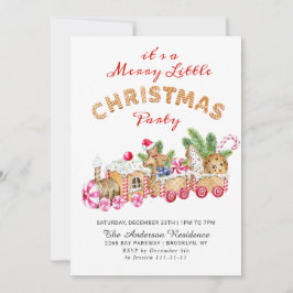 Invitación Gingerbread Cookie Merry Pequeños Navidades Fiesta