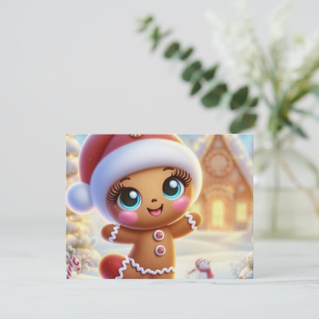 Invitación Gingerbread Holiday Joy (Anverso de pie)