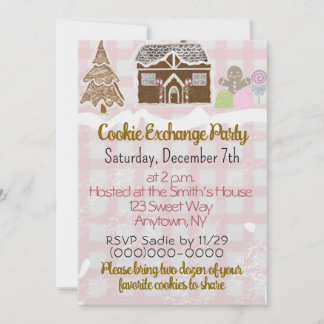 Invitación Gingerbread House Cookie Exchange