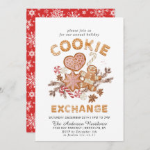 Gingerbread House Cookie Exchange Navidades Fiesta