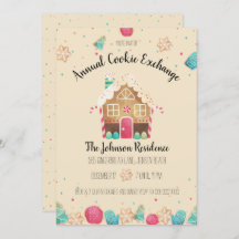 Gingerbread House Cute Holiday Cookie Exchange