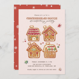 Invitación Gingerbread House Decorating Party Christmas
