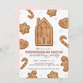 Invitación Gingerbread House Decorating Party Christmas
