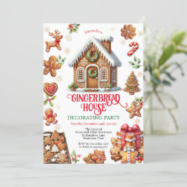 Invitación Gingerbread House Decoró a Navidades Fiesta