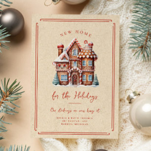 Invitación Gingerbread House Navidades mudándose de Invitació