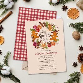 Invitación Gingerbread Man Citrus Cookie Intercambio de Navid