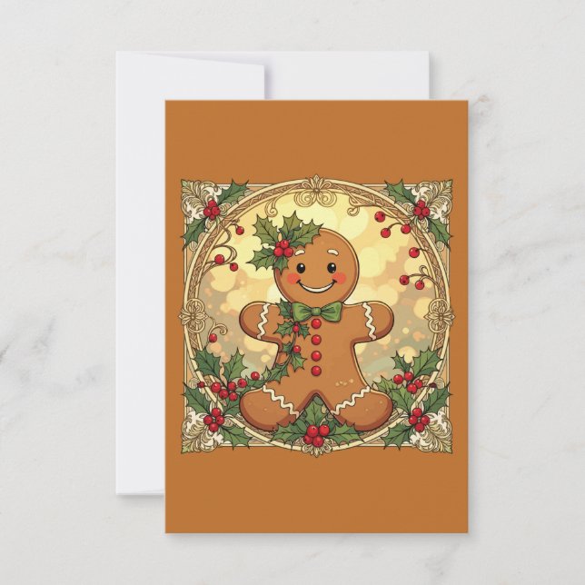 Invitación Gingerbread Man Cookies Festive Christmas (Anverso)