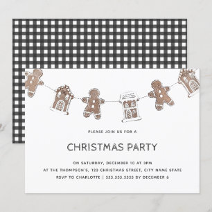 Invitación Gingerbread Navidades audaces modernos Fiesta Holi