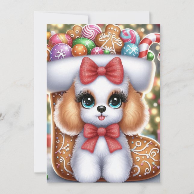 Invitación Gingerbread Snuggles: A Christmas Poodle Delight (Anverso)