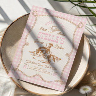 Invitación Gingham Ain't My First Rodeo