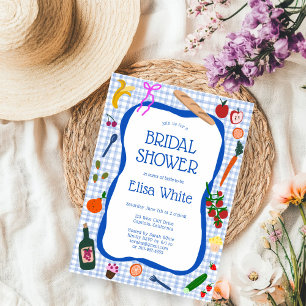 Invitación Gingham Picnic Moderno Cute PERSONALIZADO Bridal S