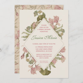 Invitación Ginkgo Watercolor Floral Bridal Shower