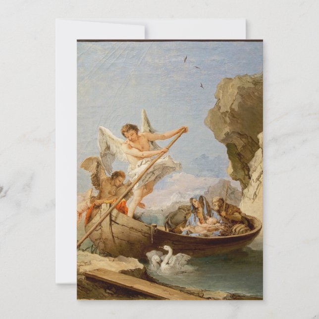 Invitación Giovanni Battista Tiepolo - Vuelo a Egipto (Anverso)