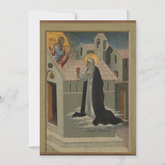 Invitación Giovanni di Paolo - Santa Catalina de Siena Excha (Anverso)