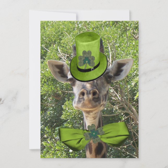 Invitación Girafa afortunada (Anverso)