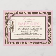 Girafa para la impresión de animales y Baby Shower