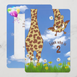 Invitación Giraffe 2.º Fiesta de cumpleaños