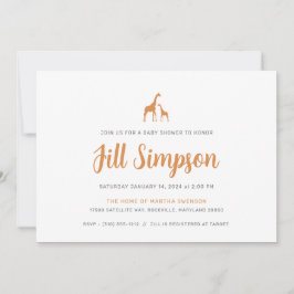 Invitación Giraffe Baby Shower