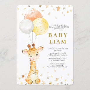 Invitación Giraffe Baby Shower