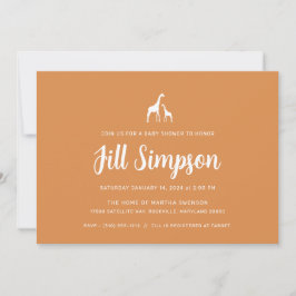 Invitación Giraffe Baby Shower