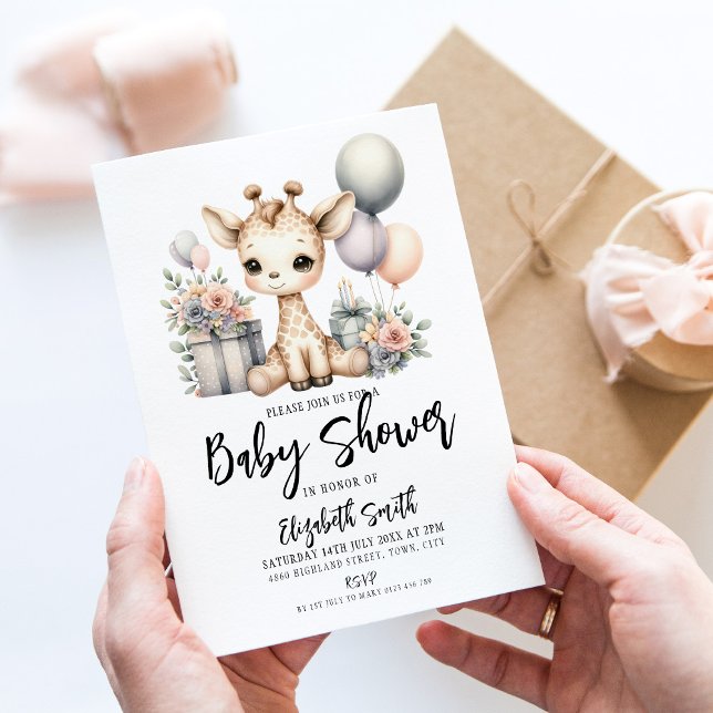 Invitación Giraffe Baby Shower (Subido por el creador)