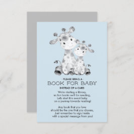 Invitación Giraffe Baby Shower Book for Baby Card