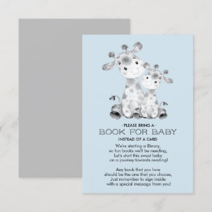 Invitación Giraffe Baby Shower Book for Baby Card
