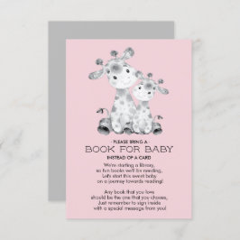 Invitación Giraffe Baby Shower Book for Baby Card
