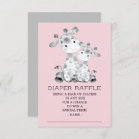 Giraffe Baby Shower Diaper Raffle Ticket