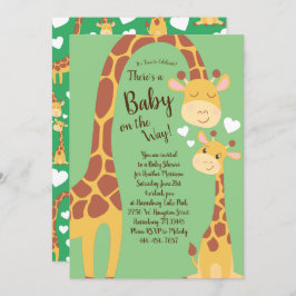 Invitación Giraffe Baby Shower Safari