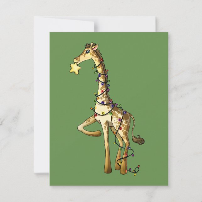 Invitación Giraffe brillante (Anverso)