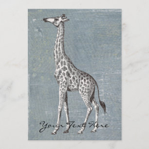 Invitación Giraffe de época