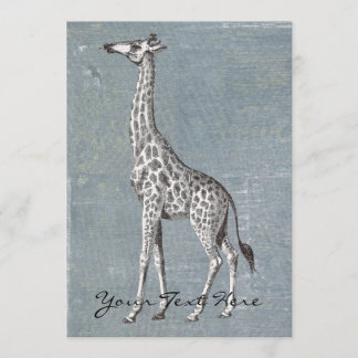 Invitación Giraffe de época