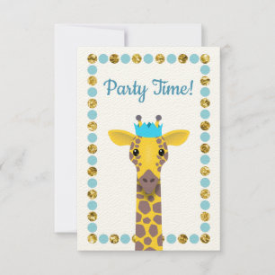 Invitación Giraffe de Fiesta