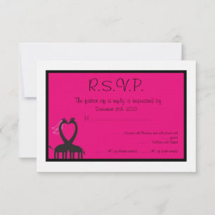 Invitación Giraffe Heart Wedding RSVP