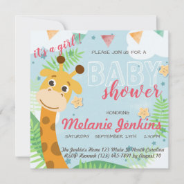 Invitación Giraffe hermosa y divertida Baby Shower