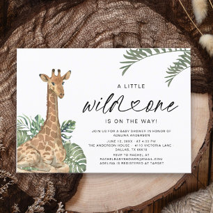Invitación Giraffe moderna salvaje un Baby Shower