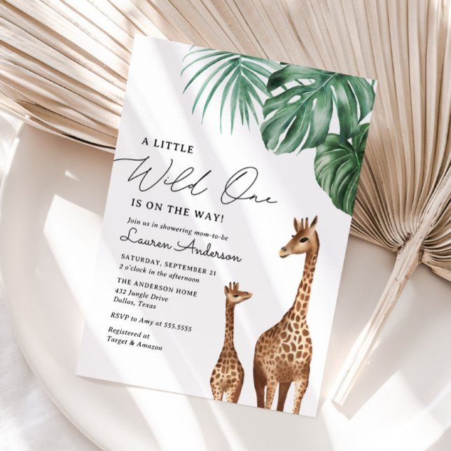 Invitación Giraffe Safari Baby Shower (Subido por el creador)