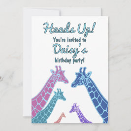 Invitación Giraffe Tower Birthday