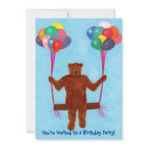 Girando Teddy Bear Balloon Swing Birday