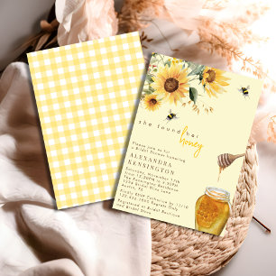 Invitación Girasol Amarillo Ella Encontró Su Lluvia de Regalo