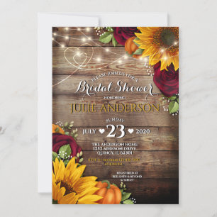 Invitación Girasol, calabaza y ducha de novia rusa Subió